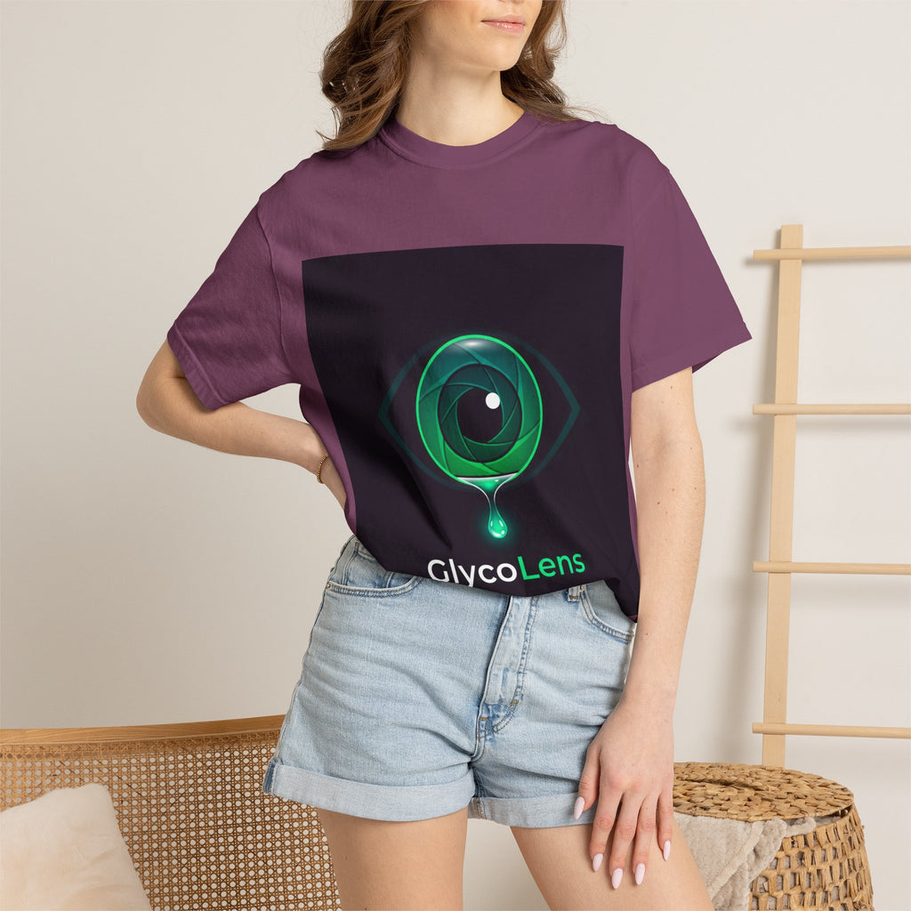 GlycoLens Logo T-Shirt — Green Eye Tech Graphic Tee