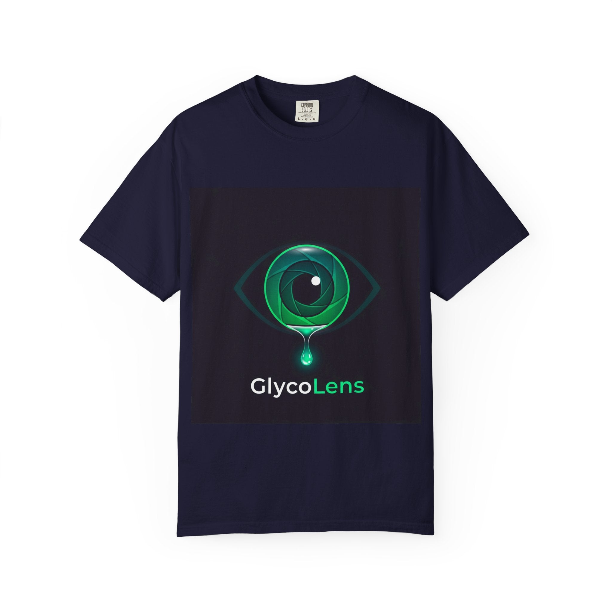 GlycoLens Logo T-Shirt — Green Eye Tech Graphic Tee