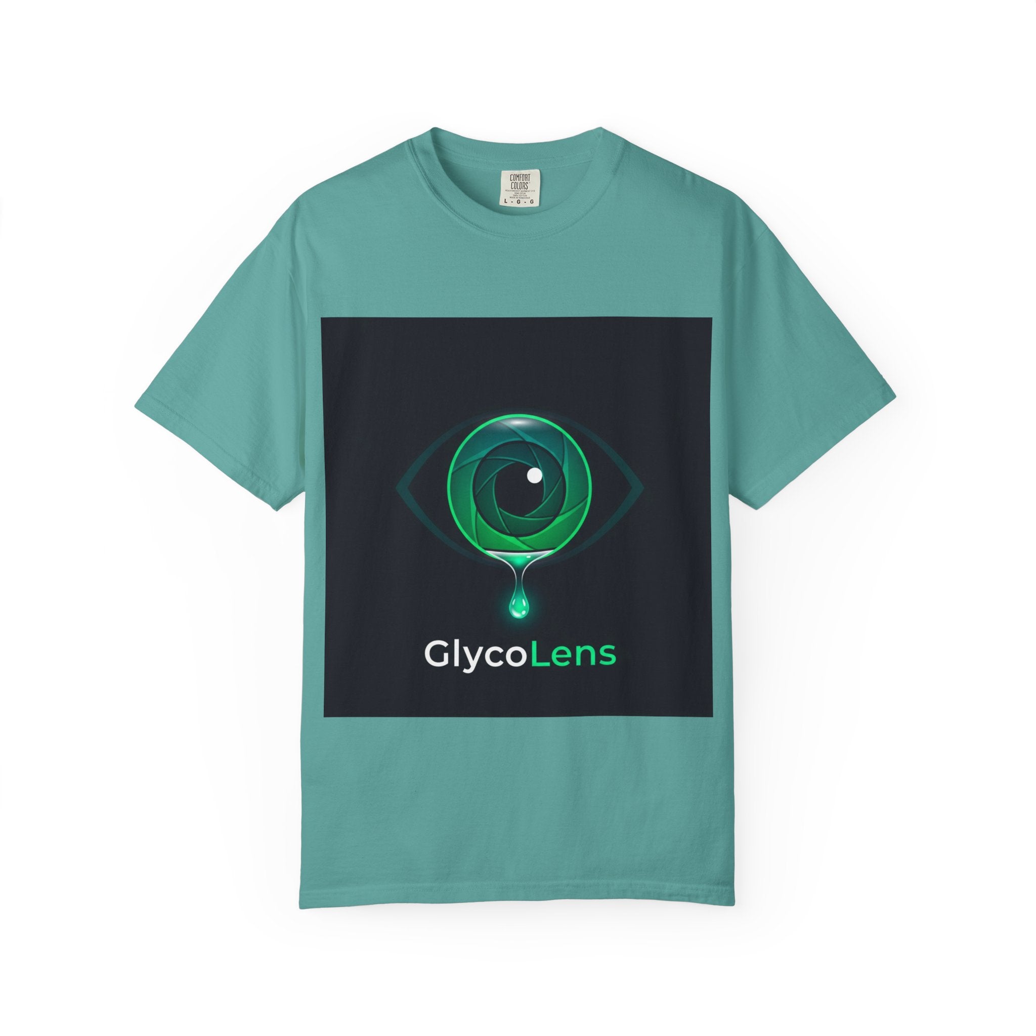 GlycoLens Logo T-Shirt — Green Eye Tech Graphic Tee