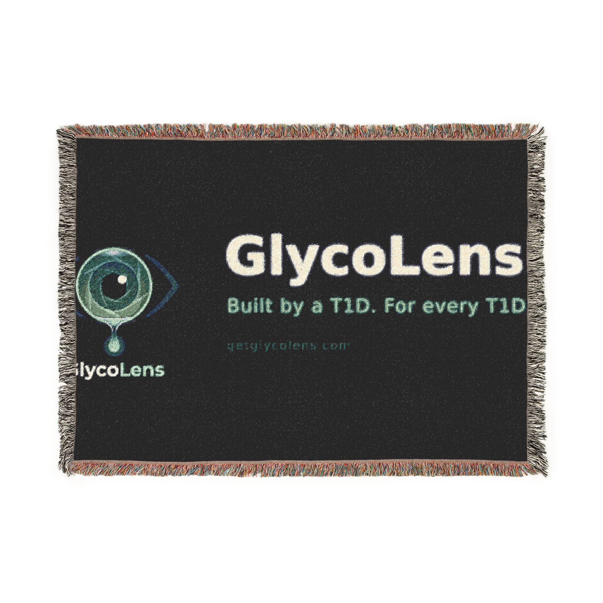 GlycoLens Logo Woven Blanket — Built by a T1D, For Every T1D