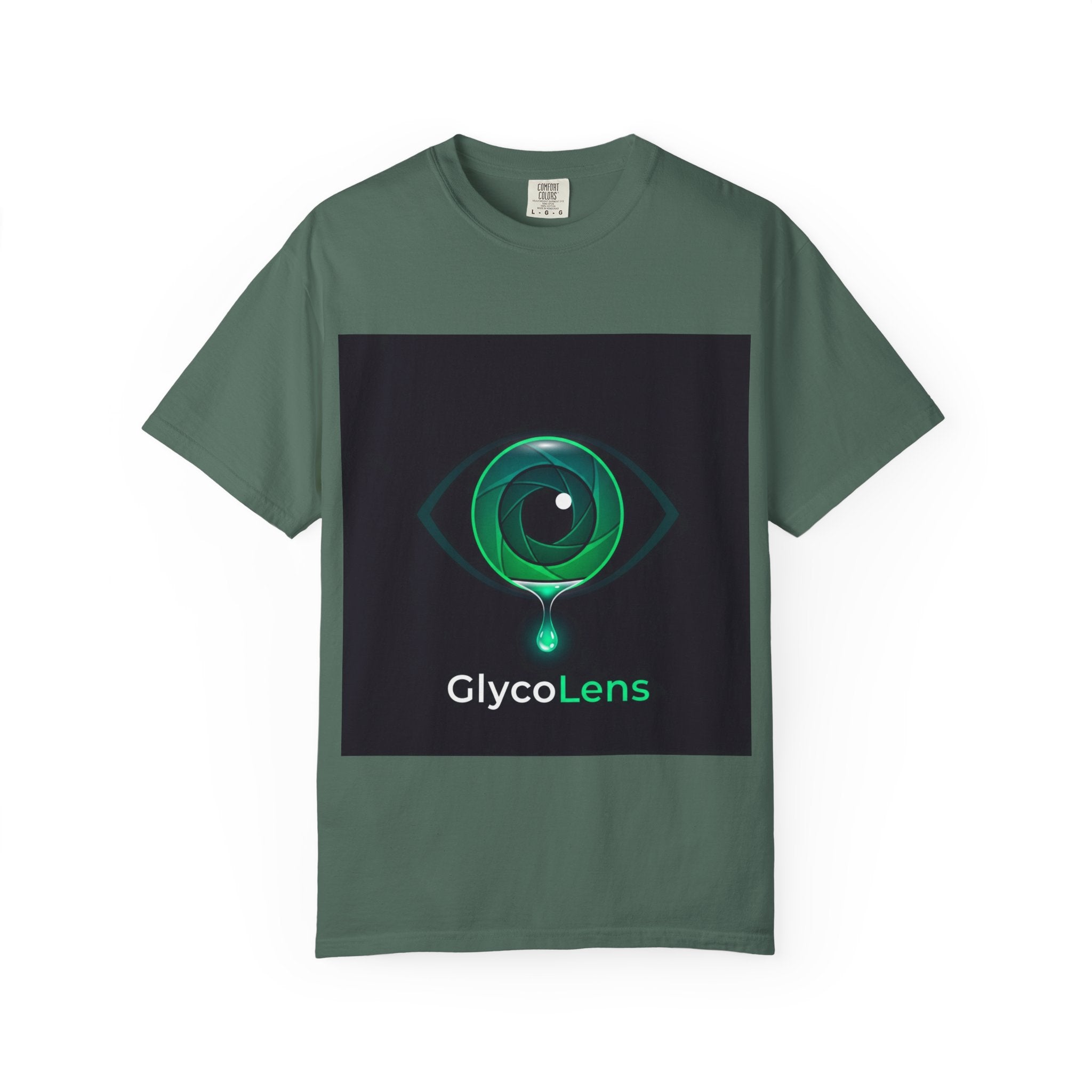 GlycoLens Logo T-Shirt — Green Eye Tech Graphic Tee
