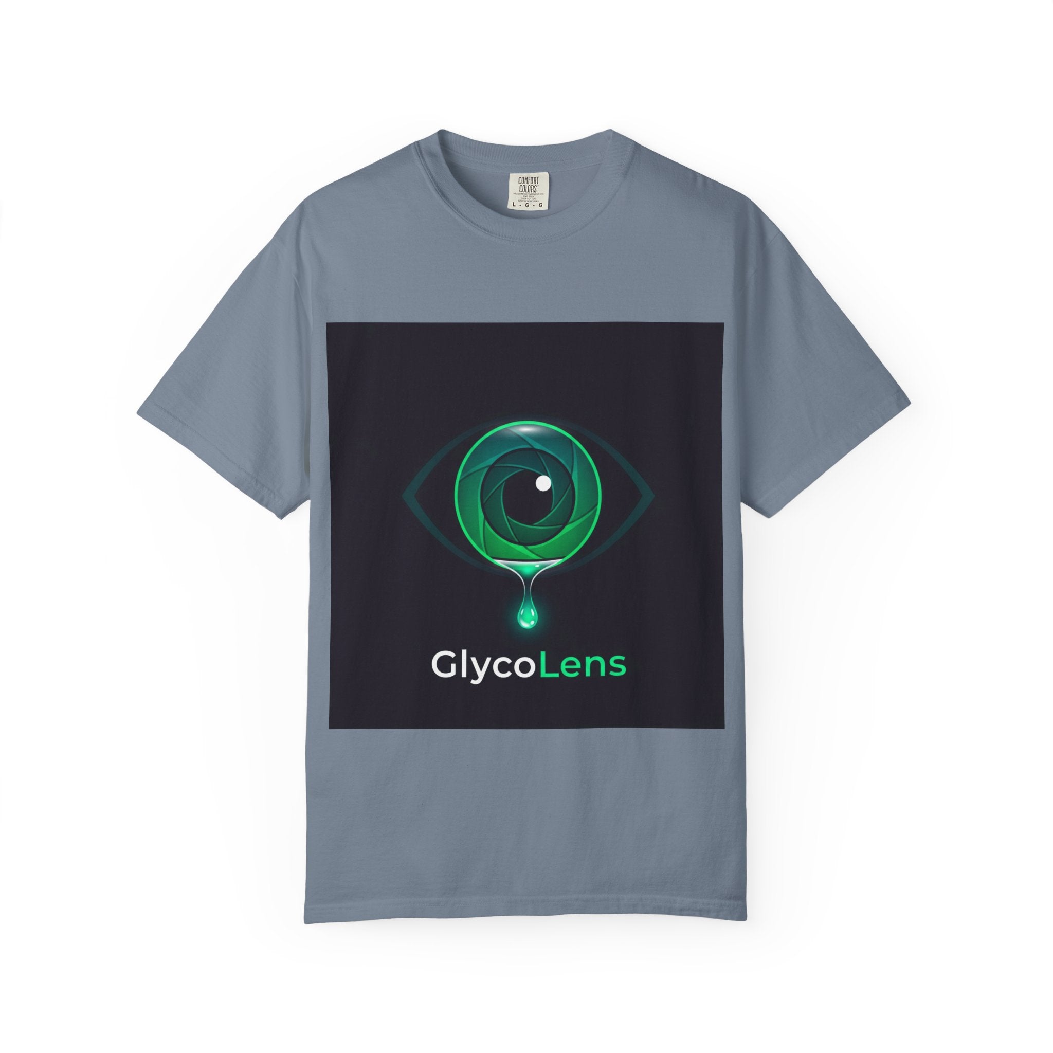 GlycoLens Logo T-Shirt — Green Eye Tech Graphic Tee