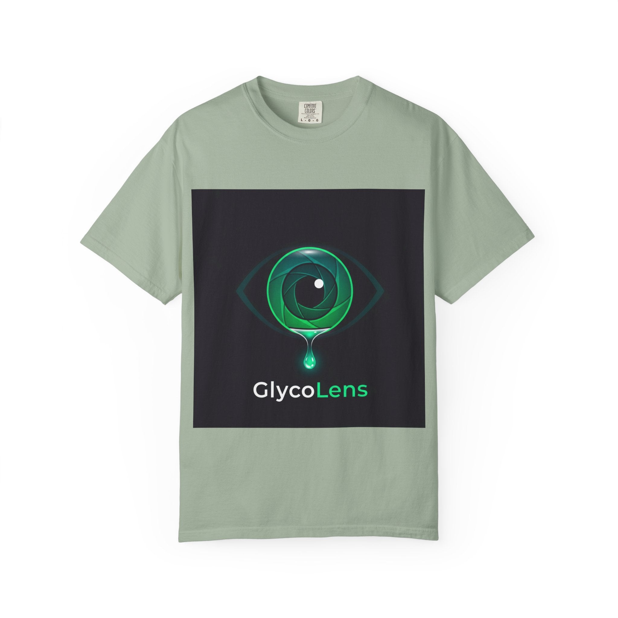 GlycoLens Logo T-Shirt — Green Eye Tech Graphic Tee