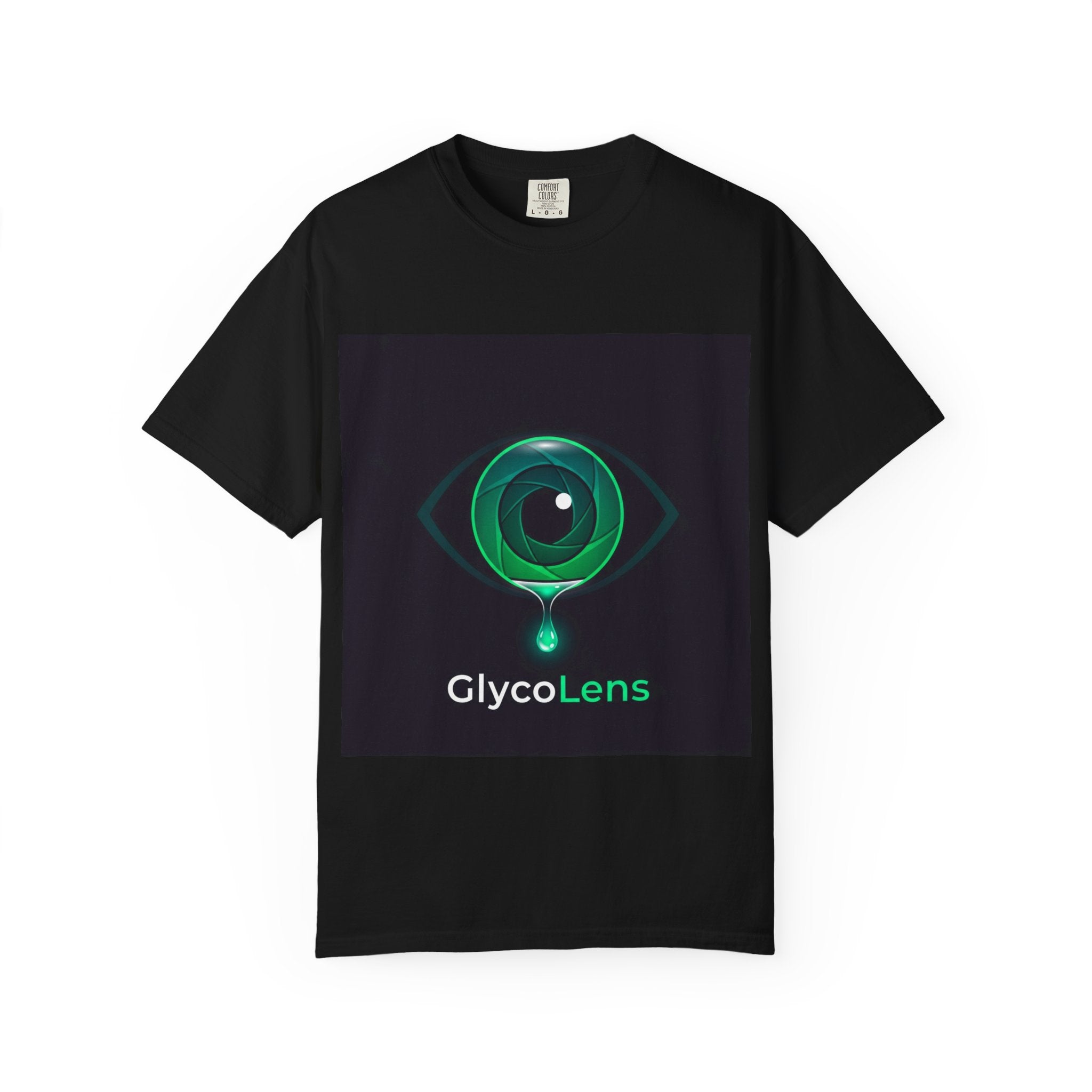 GlycoLens Logo T-Shirt — Green Eye Tech Graphic Tee