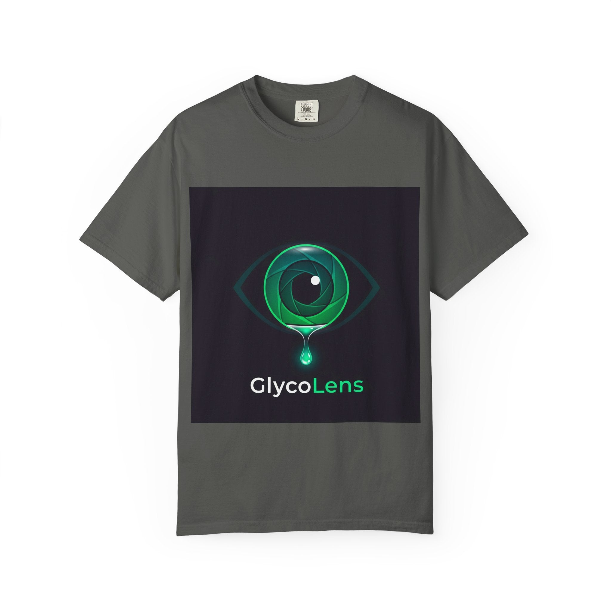 GlycoLens Logo T-Shirt — Green Eye Tech Graphic Tee