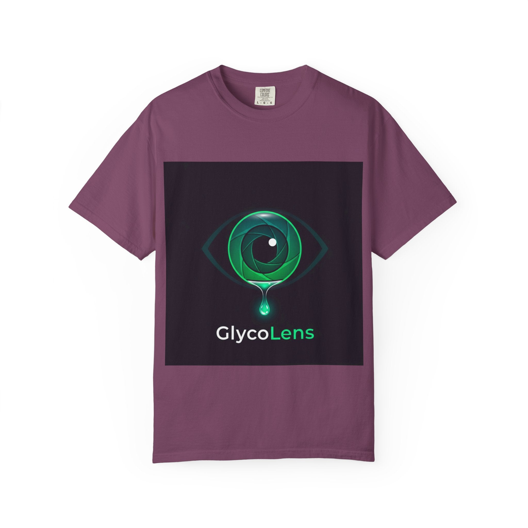 GlycoLens Logo T-Shirt — Green Eye Tech Graphic Tee