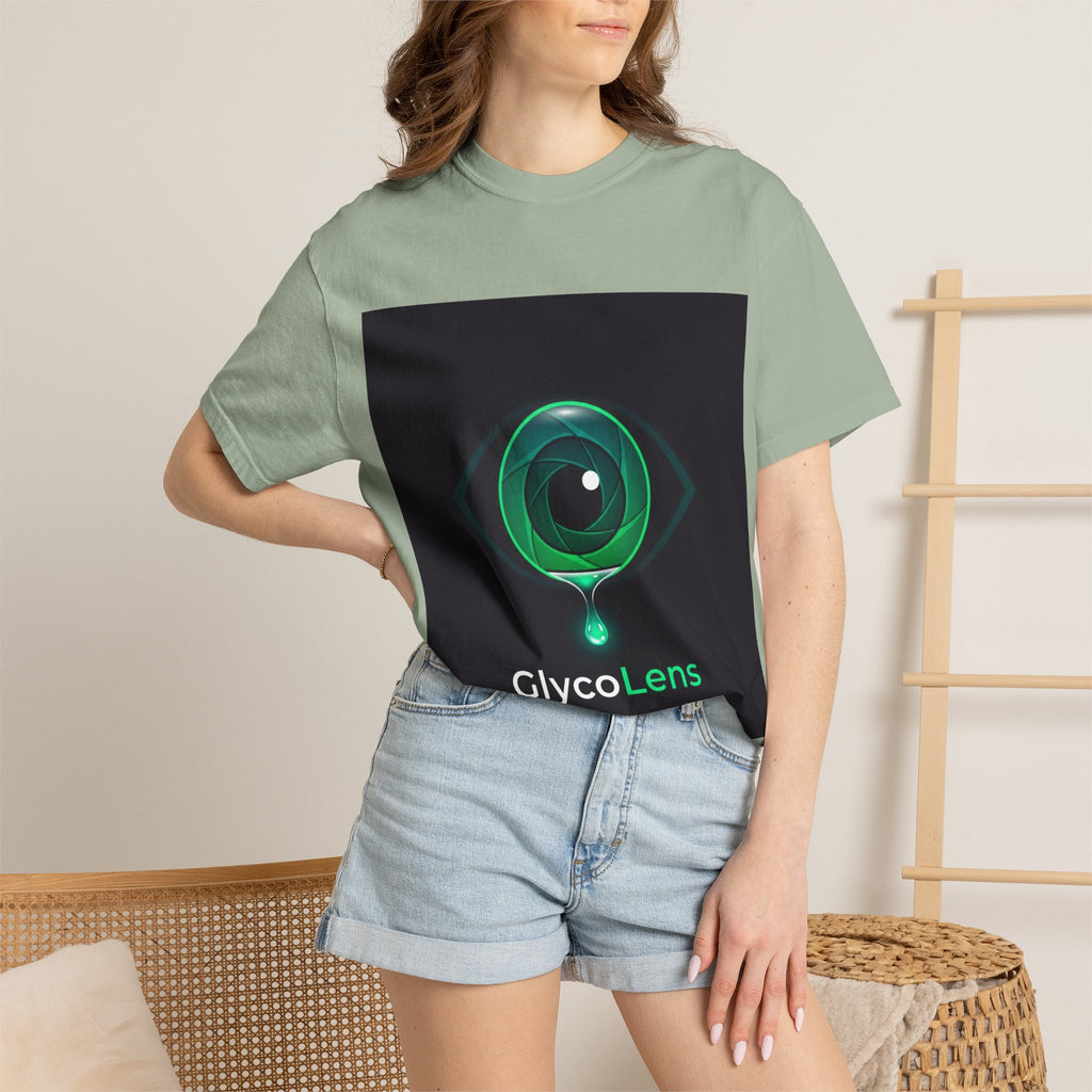 GlycoLens Logo T-Shirt — Green Eye Tech Graphic Tee