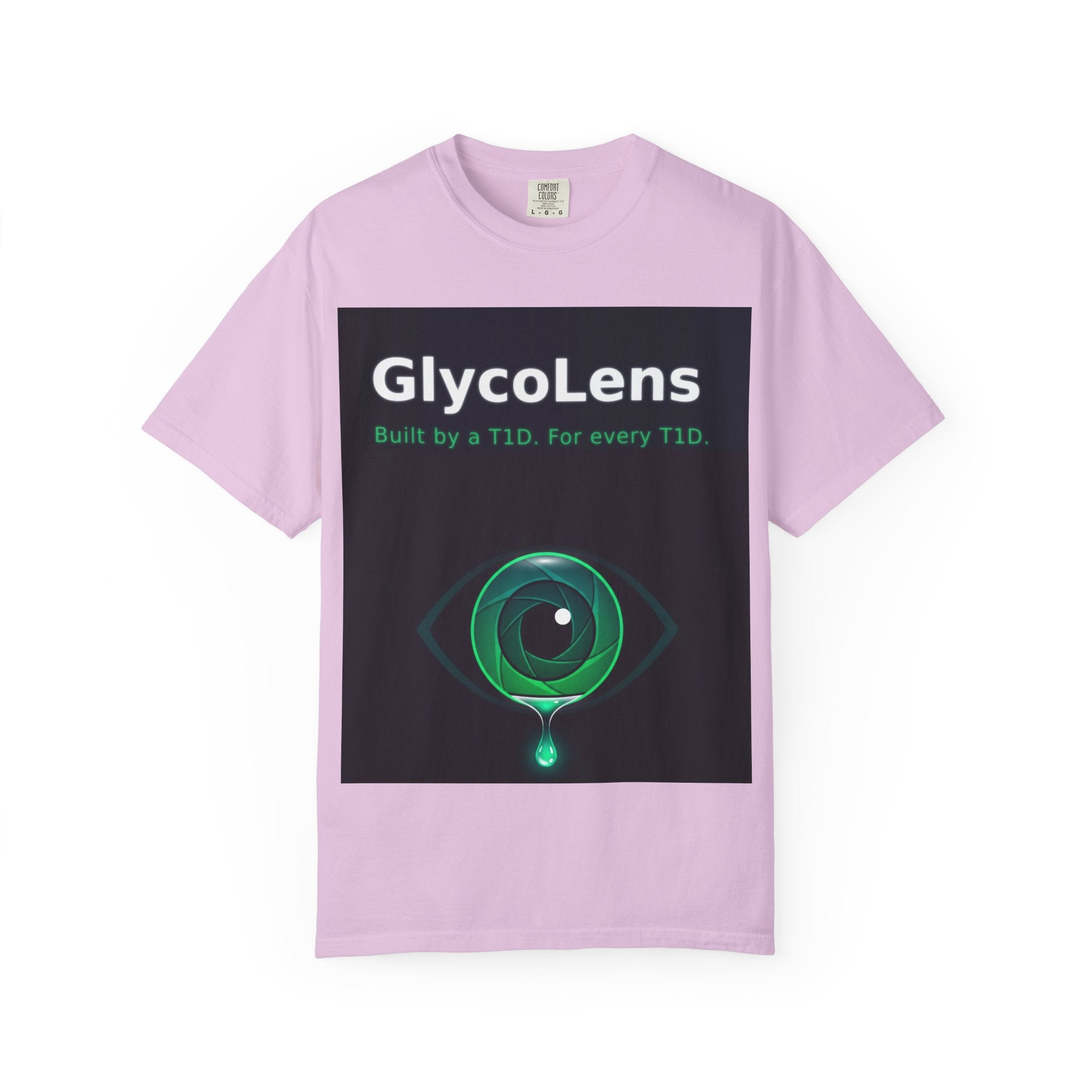 GlycoLens T‑Shirt — Built by a T1D, For Every T1D (Diabetes Awareness Eye Graphic)
